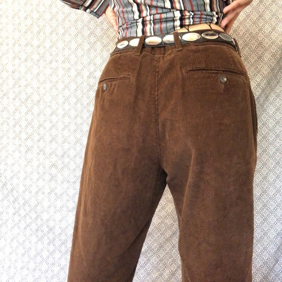 Oversized brown suede pants - Picture 4 of 4